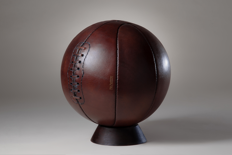 Leather basketball ball