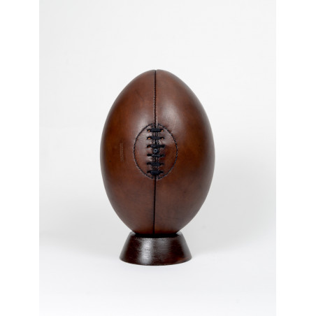 ballon de rugby vintage en cuir années 1940