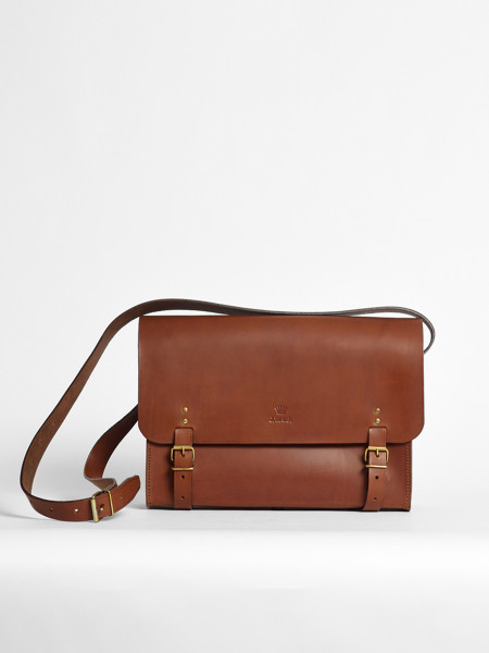 leather messenger bag brown
