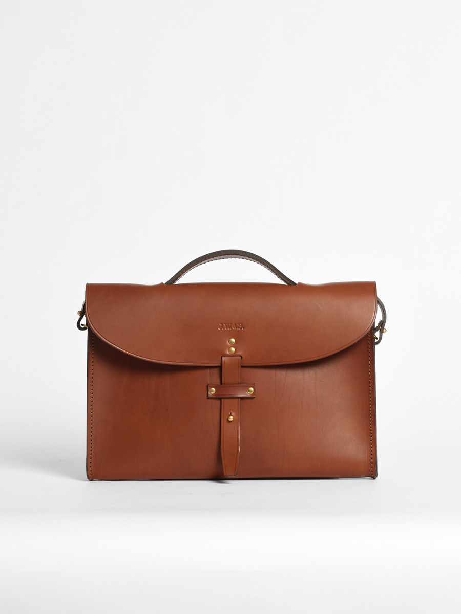 leather briefcase brown
