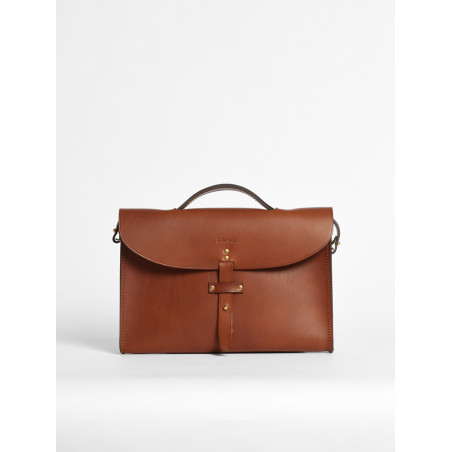 leather briefcase brown