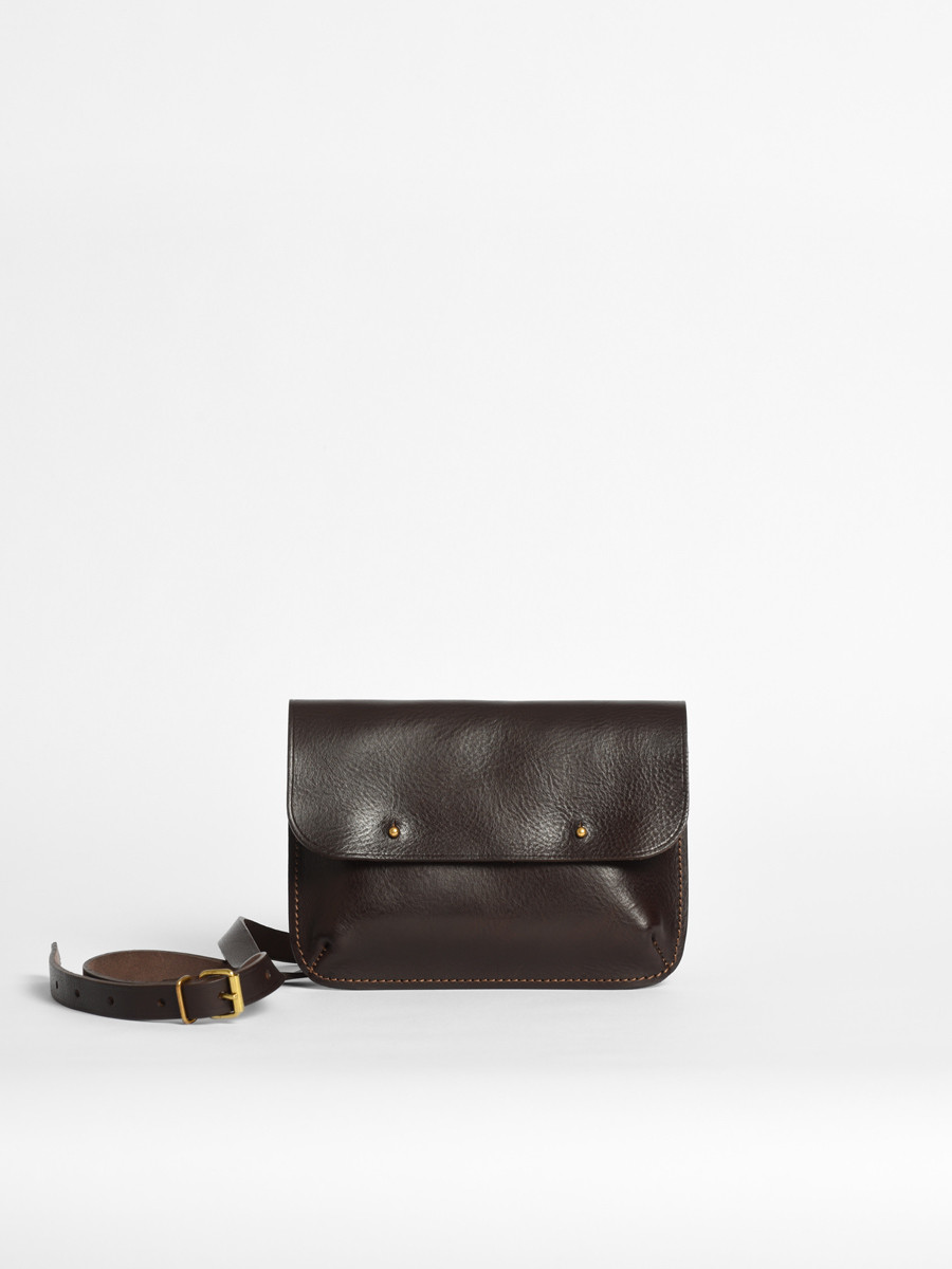 leather go out bag chocolate