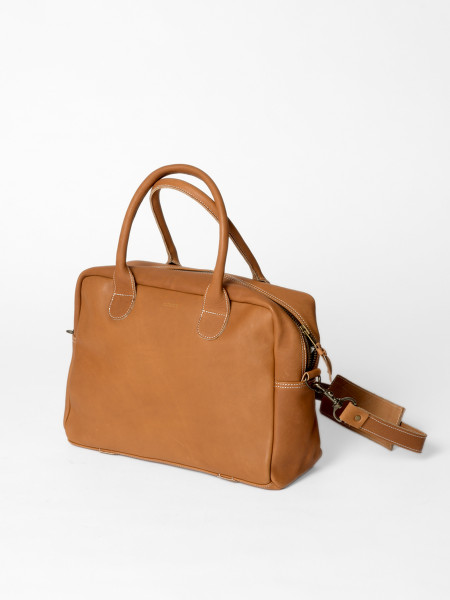 leather weekday bag natural