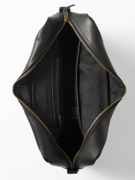 leather weekday bag black