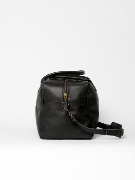 leather bag weekender black