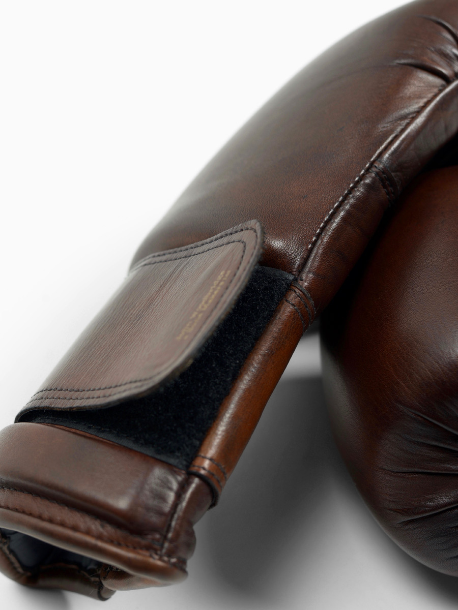 vintage leather boxing training gloves