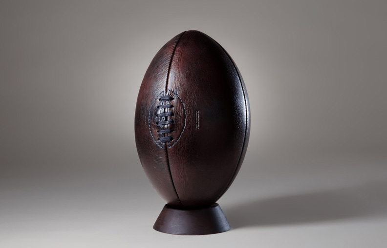 vintage leather rugby ball 1940